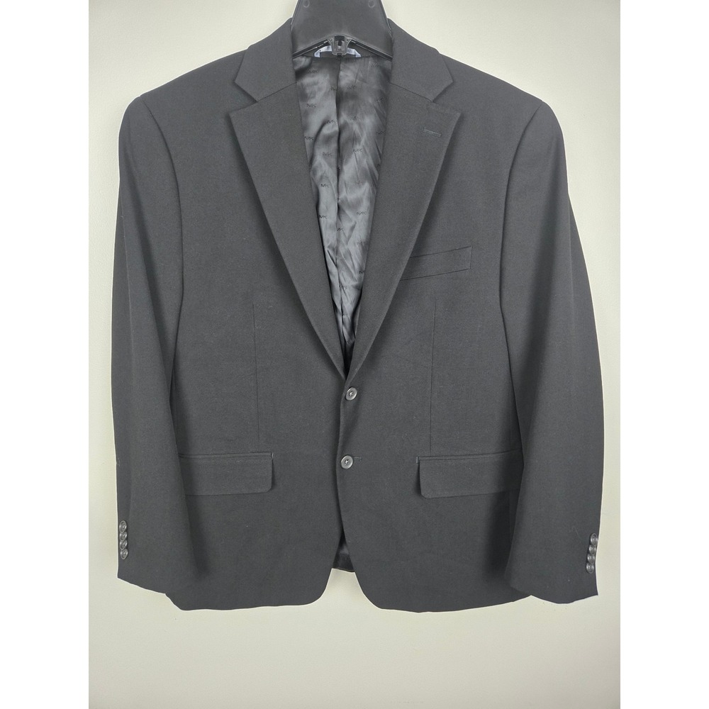Michael Kors Mens Black Two Button Blazer Suit Jacket 40S CA01129 RN90736